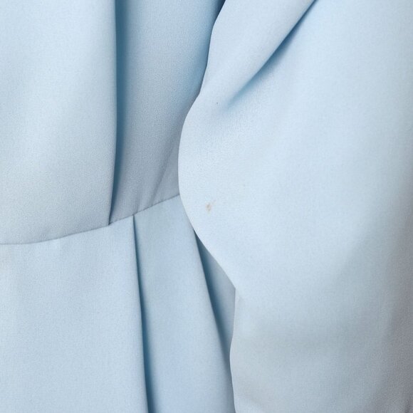 VTG  Handmade Light Blue Maxi Gown Dress Pleated Layered Bodice Billow Sleeve - Picture 10 of 16